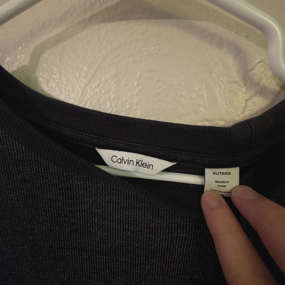 Calvin Klein Dark Gray Long Sleeve Tee - Picture 2 of 3